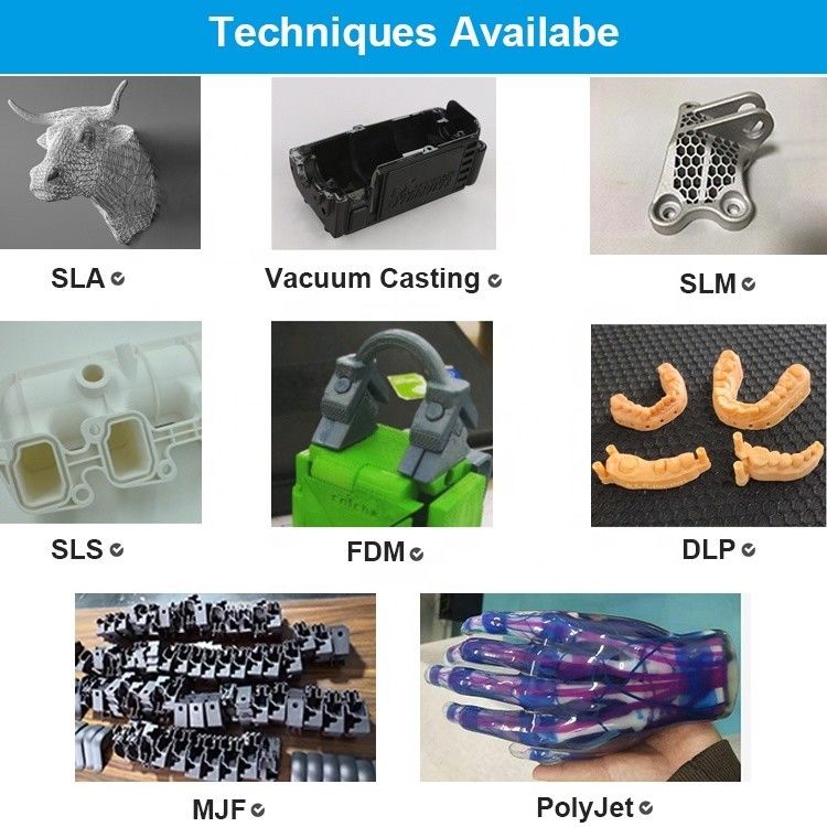 Partes de plástico personalizadas de borracha macia ASB POM PP PE Fusão a vácuo para protótipos 3D