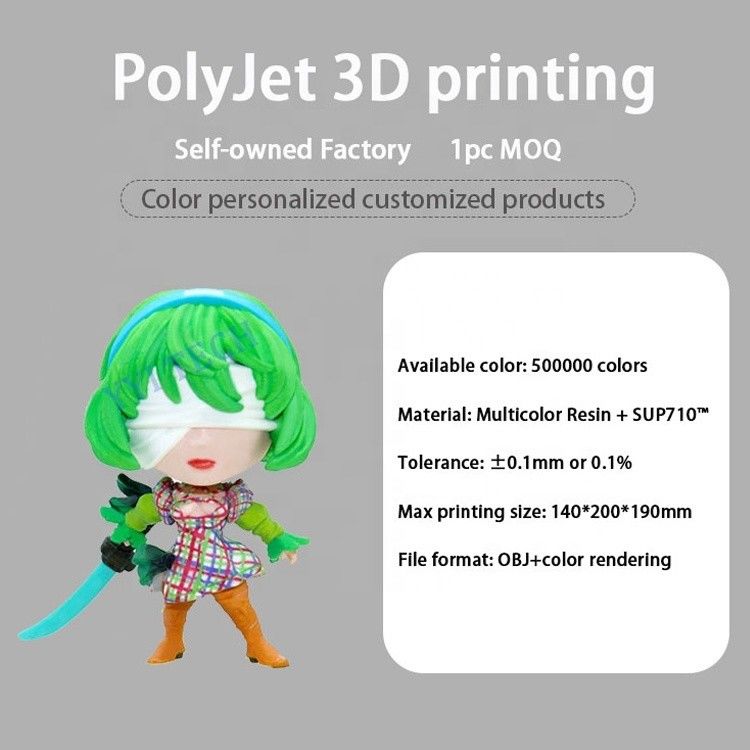 Serviço de Impressão 3D em cores completas personalizado pela STL. Impressão em resina multicolor.