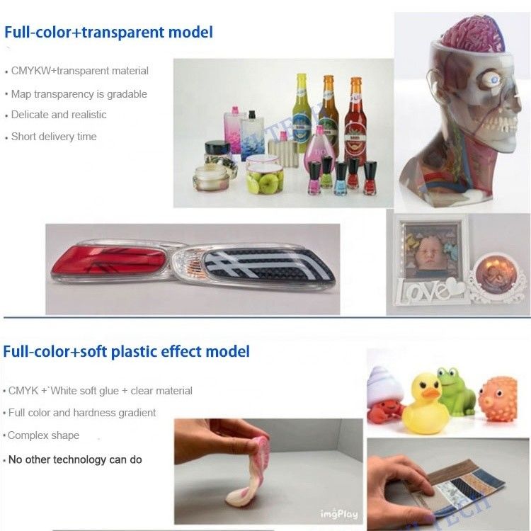 Serviço de Impressão 3D em cores completas STL Multicolor Impressão de resina Eco-friendly
